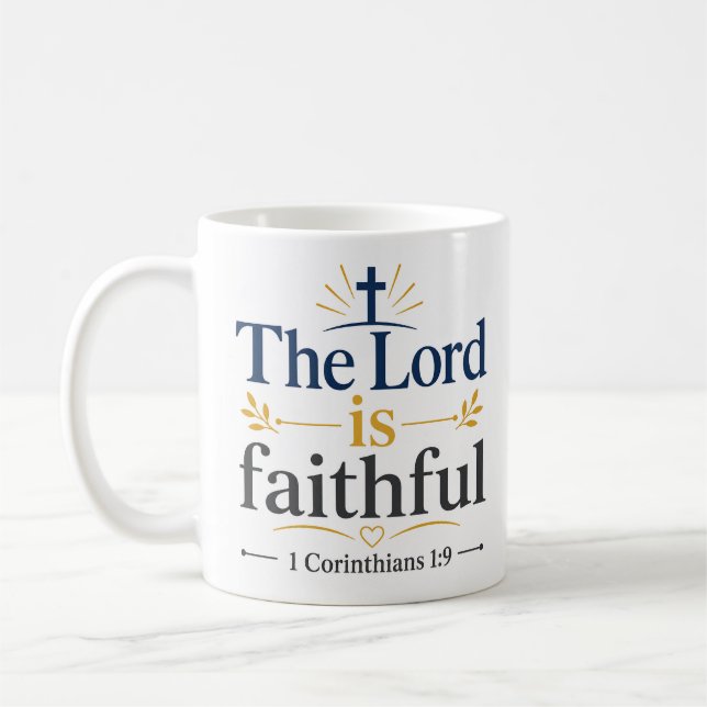 Mug Le Seigneur est Fidèle Citation Chrétienne Inspira (Gauche)