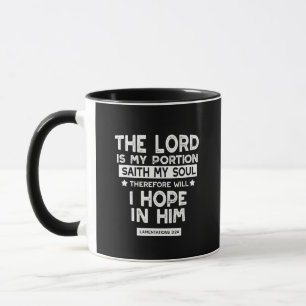Mug Le Seigneur est ma part Lamentations 3 24 Citation