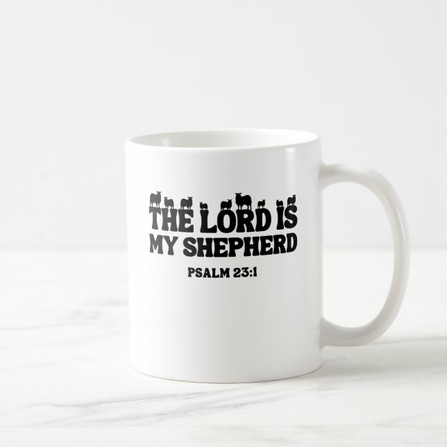 Mug Le Seigneur Est Mon Berger - Psaume 23:1 (Droite)