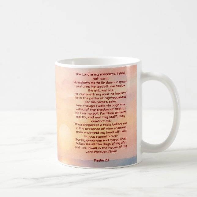 Mug Le Seigneur Est Mon Berger Psaume 23 Sunset Beach  (Droite)