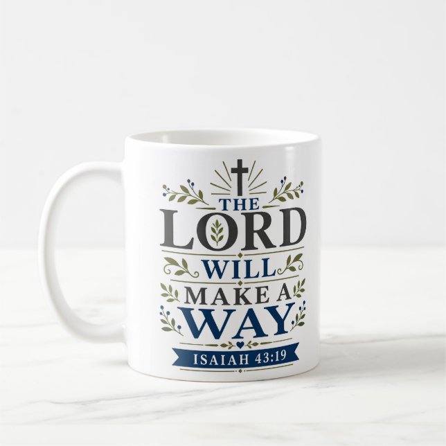 Mug Le Seigneur Fera Un Chemin Inspirant Chrétien (Gauche)
