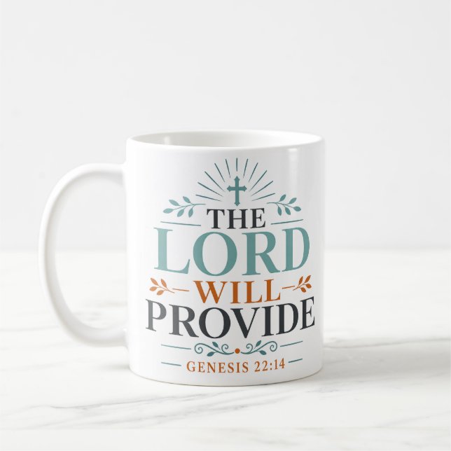 Mug Le Seigneur Pourvoira Citation de l'Écriture Quoti (Gauche)