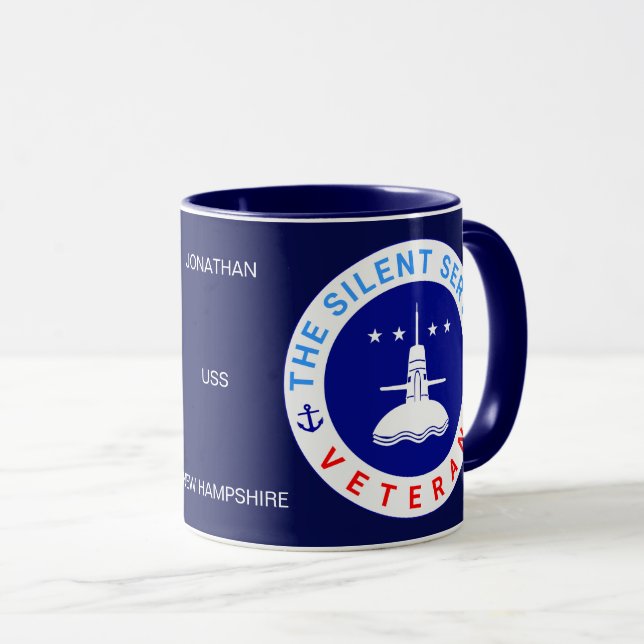 Mug Le service silencieux vétéran élégant (Devant droit)