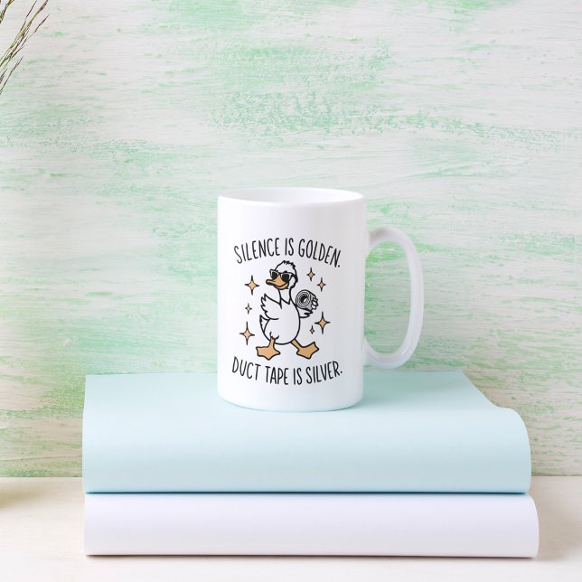 Mug Le Silence Est Doré, La Bande Ducale Est Argent (Silence Is Golden, Duct Tape Is Silver Coffee Mug)