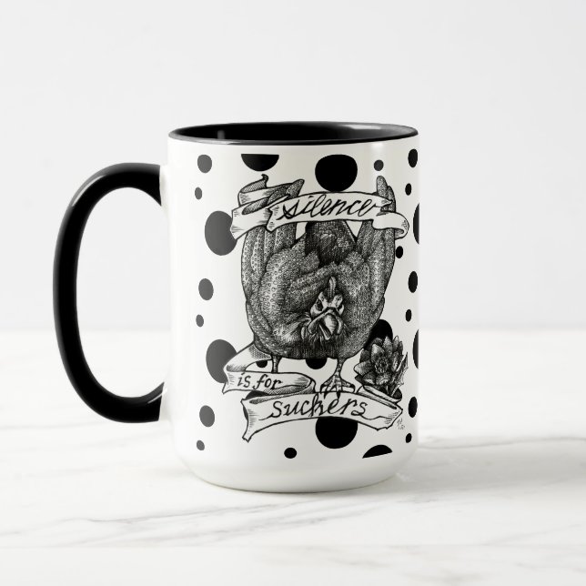 Mug LE SILENCE EST POUR LES SUCCESSIERS : Art guinéen  (Gauche)