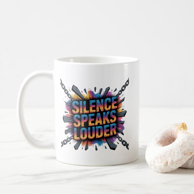 Mug Le silence parle plus fort (Avec donut)