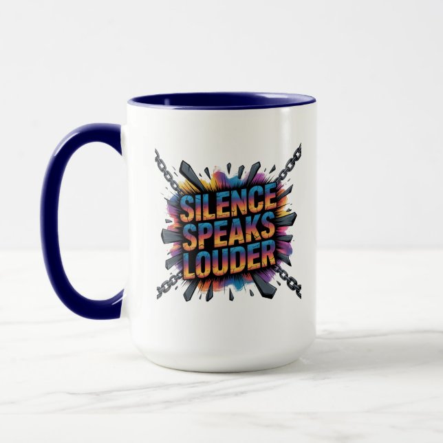 Mug Le silence parle plus fort (Gauche)