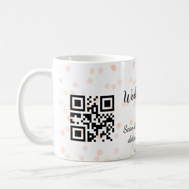 Mug Le site web mariage scanner code QR pour les détai (Gauche)