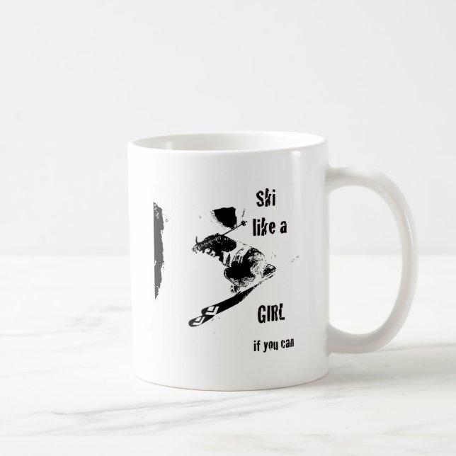 Mug le ski aiment une fille (Droite)