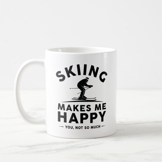 Mug Le Ski Me Rend Heureux De Vous Pas Tant (Gauche)