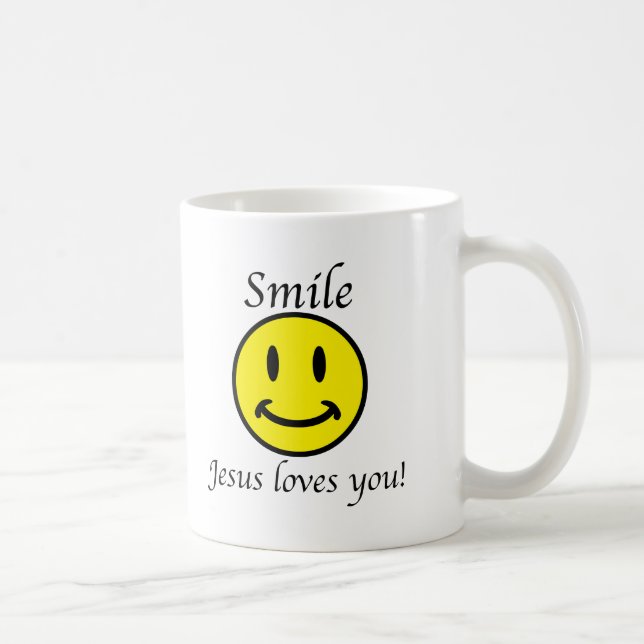 Mug Le sourire, Jésus vous aime (Droite)
