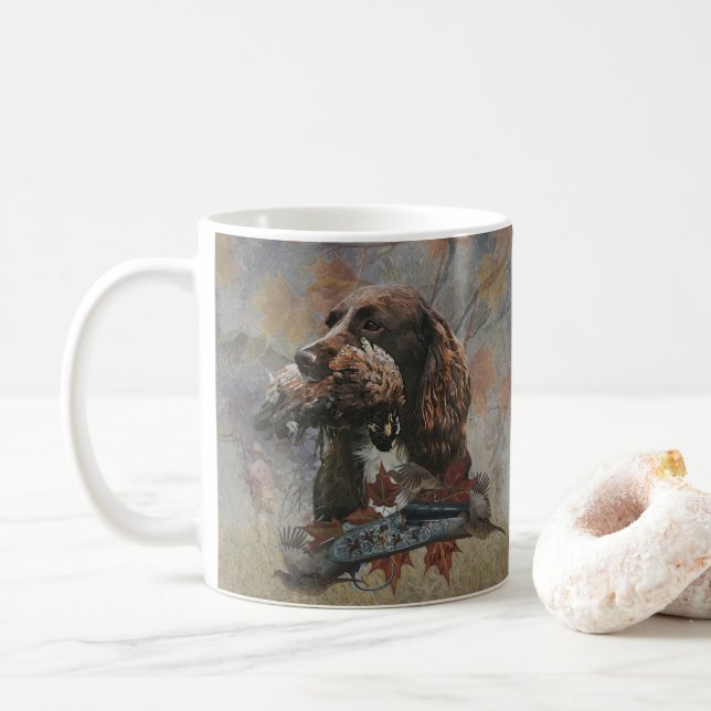 Mug Le Sprocker Spaniel, L'art des chiens d'armes (Avec donut)