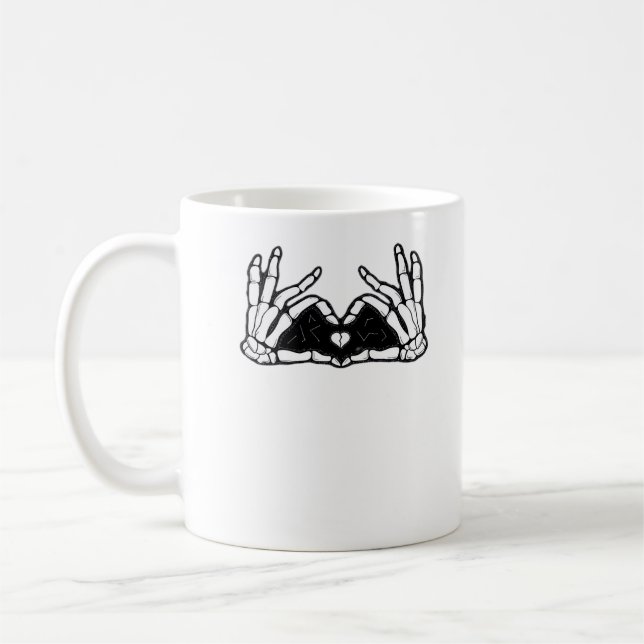 Mug Le Squelette Met La Tête D'Un Coeur (Gauche)