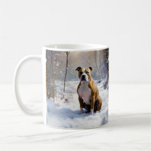Mug Le Staffordshire Américain Laisser Neige Noël