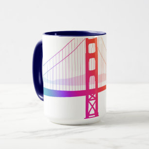 Mug Le style d'arc-en-ciel de golden gate bridge  