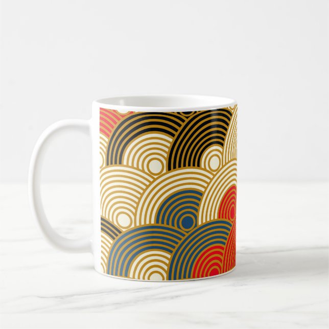 Mug Le style japonais met à l'échelle des vagues sans  (Gauche)