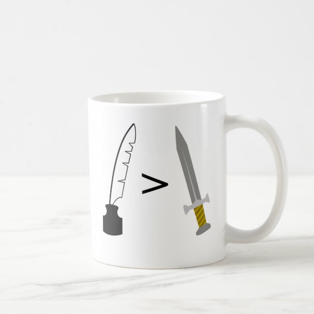 Mug Le stylo est plus puissant que l'épée (Droite)