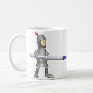 Mug Le stylo est plus puissant que l'épée Chevalier