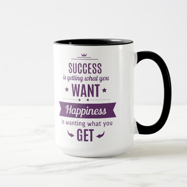 Mug Le Succès, c'est obtenir ce que vous voulez (Droite)