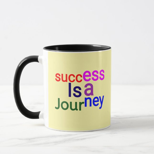 Mug Le succès est un voyage - Motivation (Gauche)