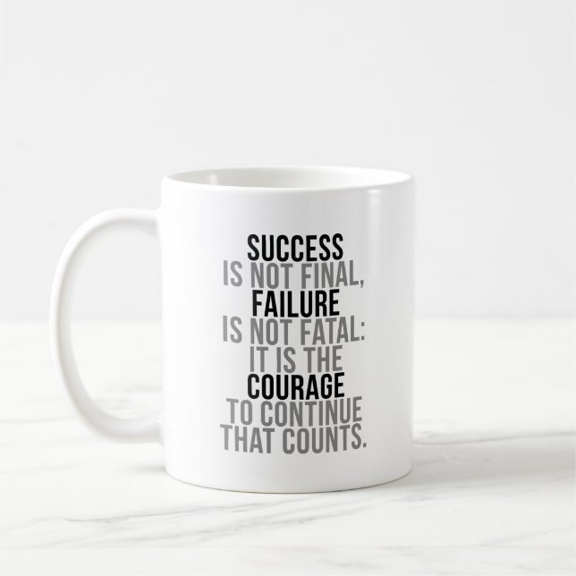 Mug Le succès n'est pas définitif (Gauche)