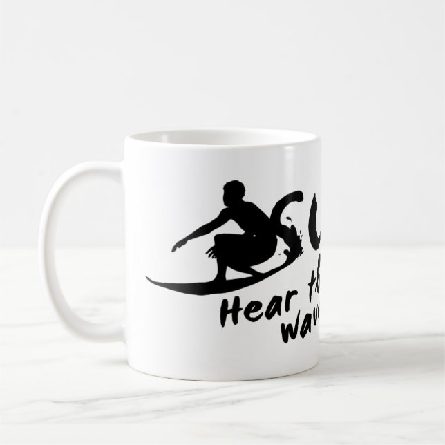 Mug Le surf entendent le bruit des vagues (Gauche)