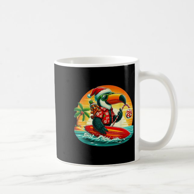 Mug Le Surf Père Noël Toucan Et Drôle Chien Trocal Chr (Droite)