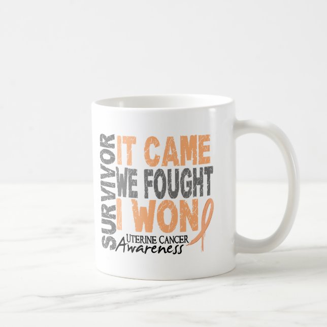 Mug Le survivant utérin de Cancer qu'il est venu nous (Droite)