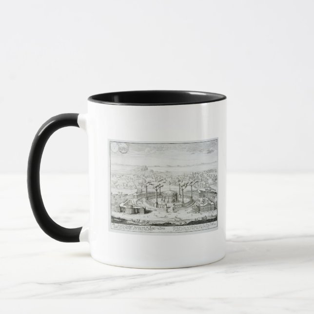 Mug Le temple copié d'une conception sur une médaille (Gauche)