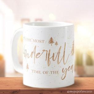 Mug Le Temps Le Plus Merveilleux De L'Année Noël Or