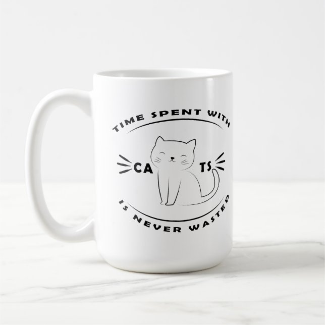 Mug Le temps passé avec les chats n'est jamais perdu (Gauche)