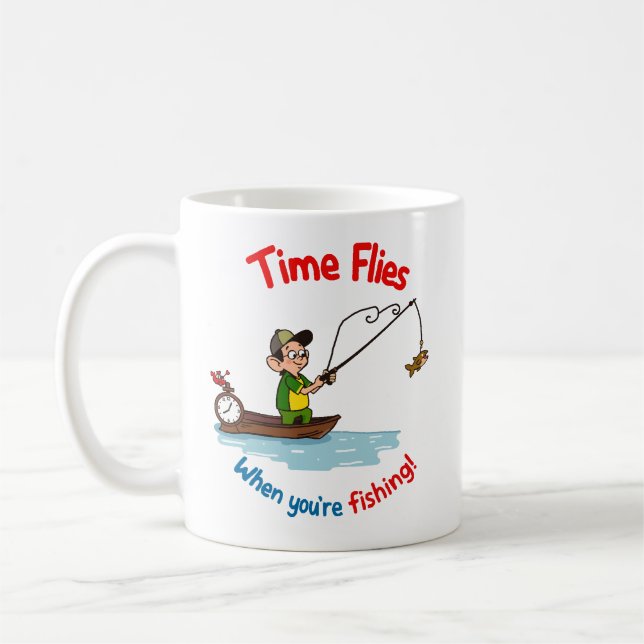 Mug Le temps passe vite quand on pêche (Gauche)