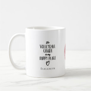 Mug Le terrain de volley-ball est mon heureux endroit 