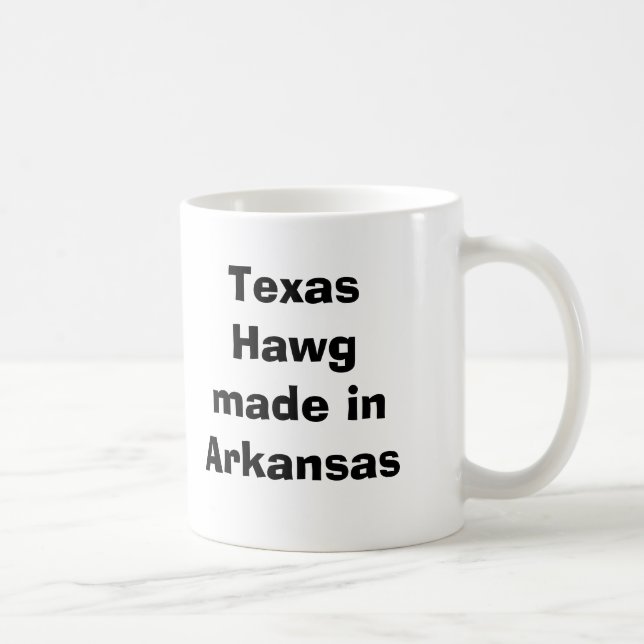 Mug Le Texas Hawg fabriqué en Arkansas (Droite)