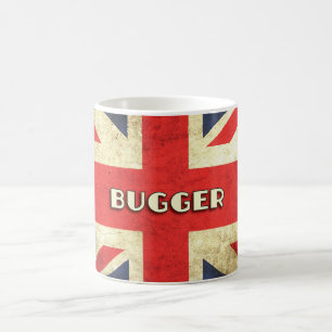 Mug Le texte britannique sur la grunge   d'Union Jack