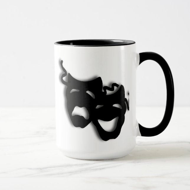 Mug Le théâtre attaque des masques de tragédie de (Droite)