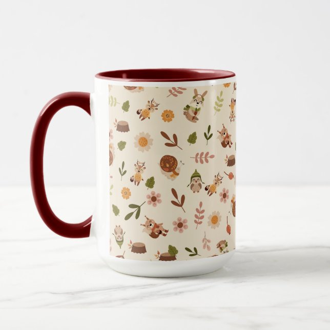 Mug Le thème de l'automne du renard boisé Neutre (Gauche)