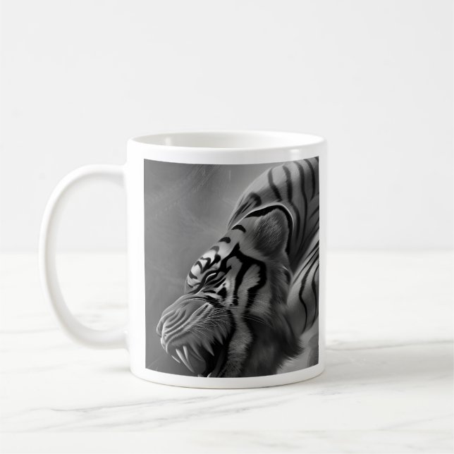 Mug Le tigre noir et blanc (Gauche)