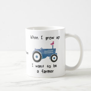 Mug Le tracteur et le Canard-Je bleus veulent être un