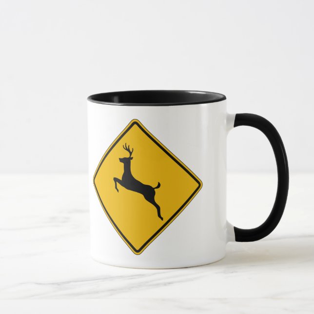 Mug Le trafic de cerfs communs, trafiquent le panneau (Droite)