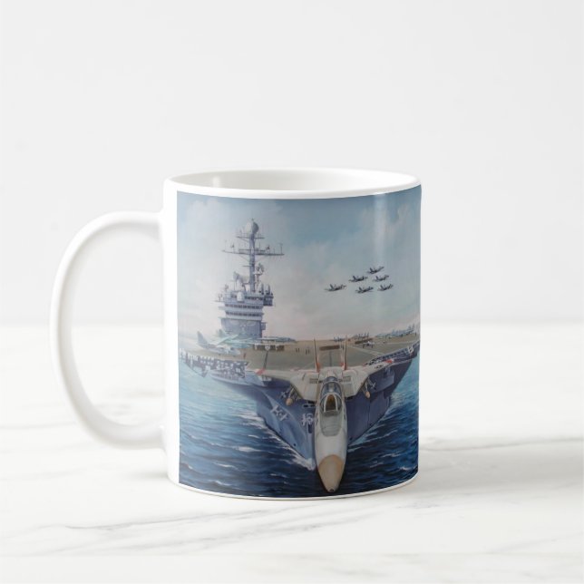 Mug Le transporteur John F Kennedy (Gauche)