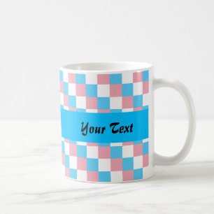 Mug Le transsexuel colore le motif checkered