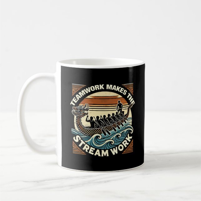 Mug Le travail d'équipe fait le travail de la rivière, (Gauche)