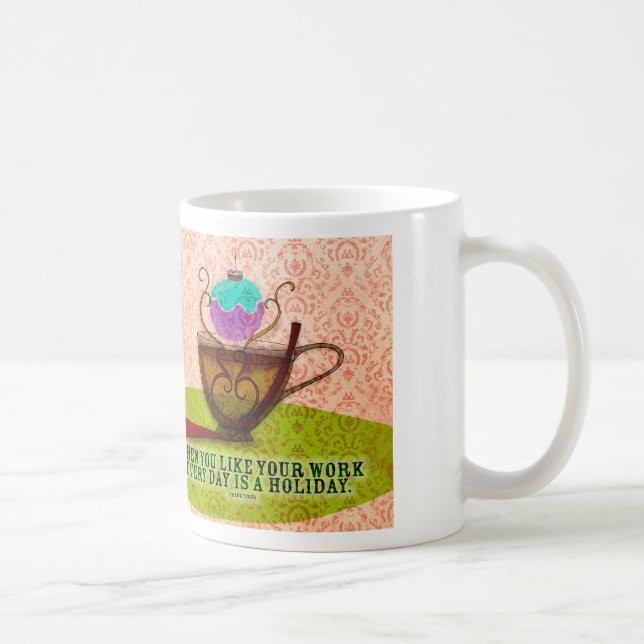 MUG LE TRAVAIL EST AMOUR - CE QUE MON THÉ INDIQUE À (Droite)