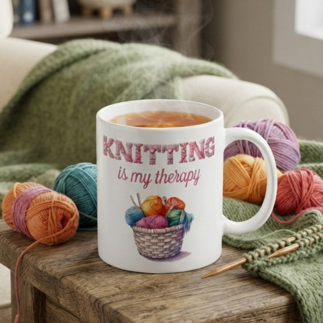 Mug Le tricot est ma thérapie (Créateur téléchargé)