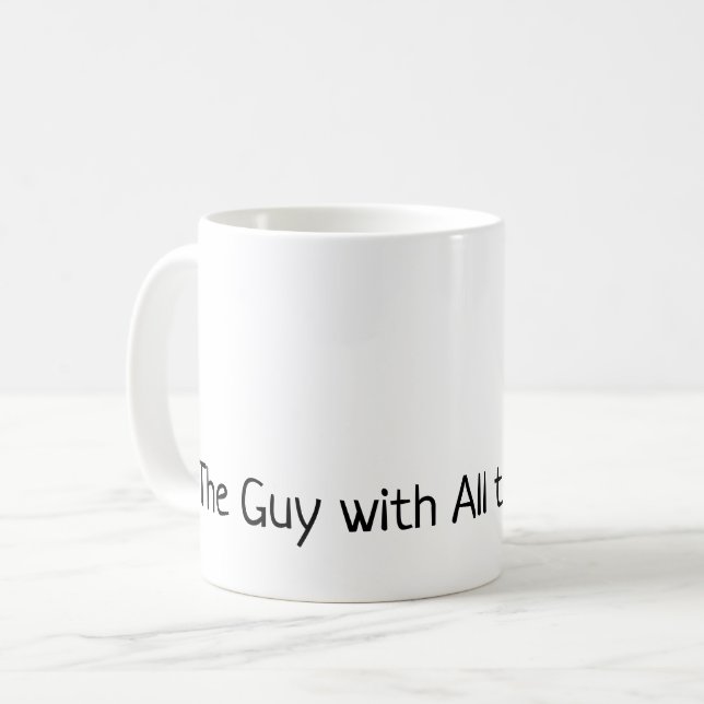 Mug Le type avec toutes les réponses (Devant gauche)