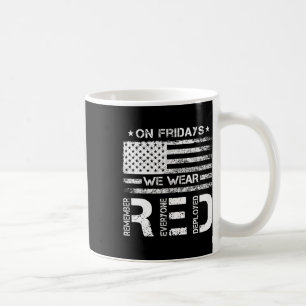 Mug Le vendredi nous portons le drapeau américain roug