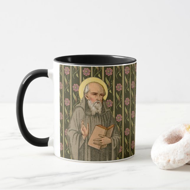 Mug Le vénérable Bède prêchant (P 008; Citation) (Avec donut)