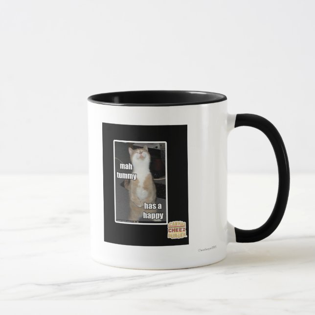 Mug Le ventre d'heure-milliampère a un heureux (Droite)
