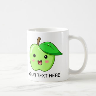 Mug Le vert Apple de fruit de Kawaii attaquent